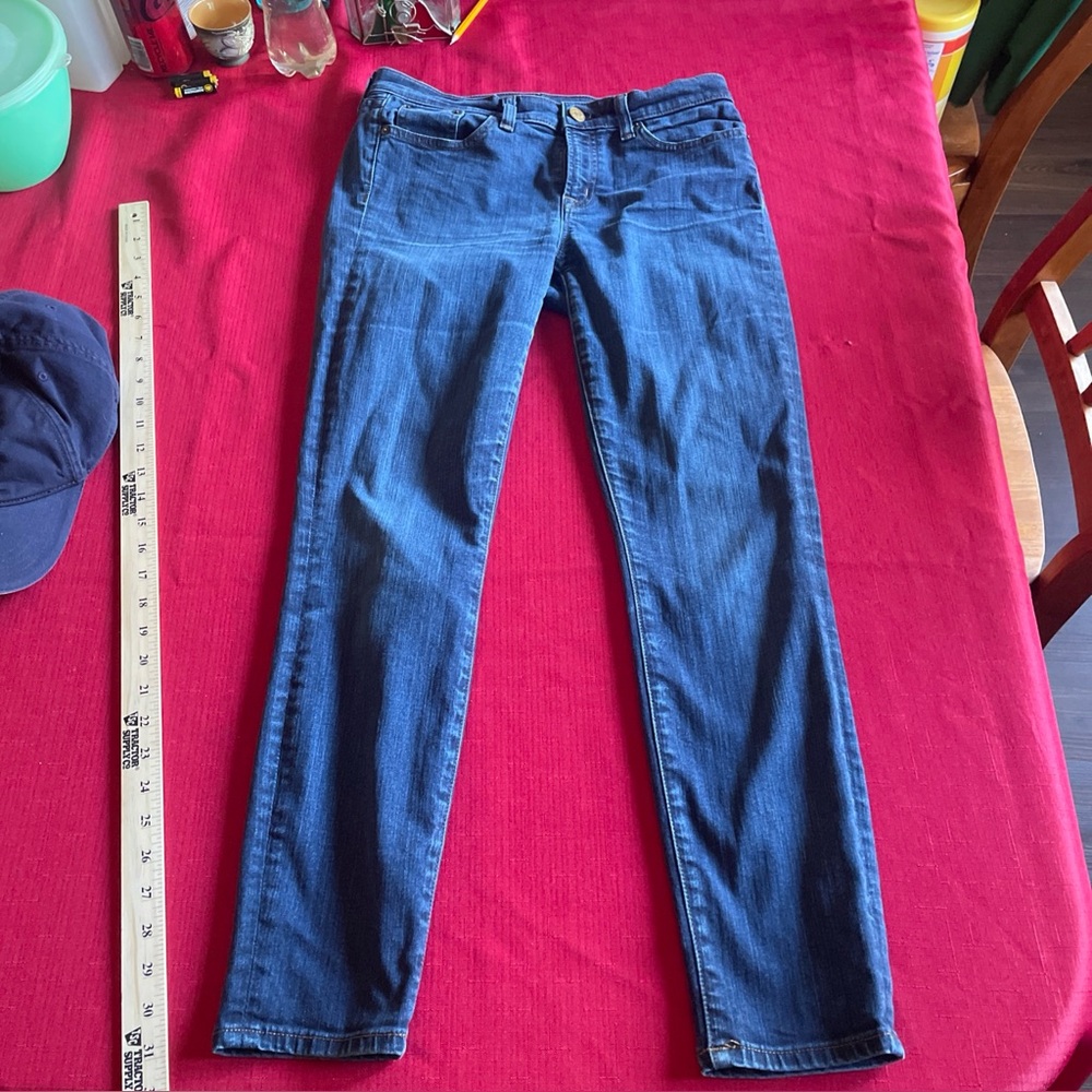 J. Crew Jeans 29 Ankle Toothpick Dark Wash Style